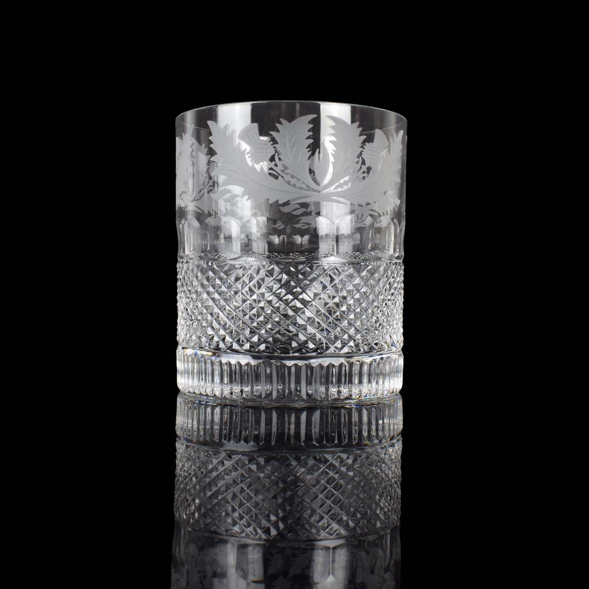 Edinburg Scotland Cut Crystal Whiskey Glasses