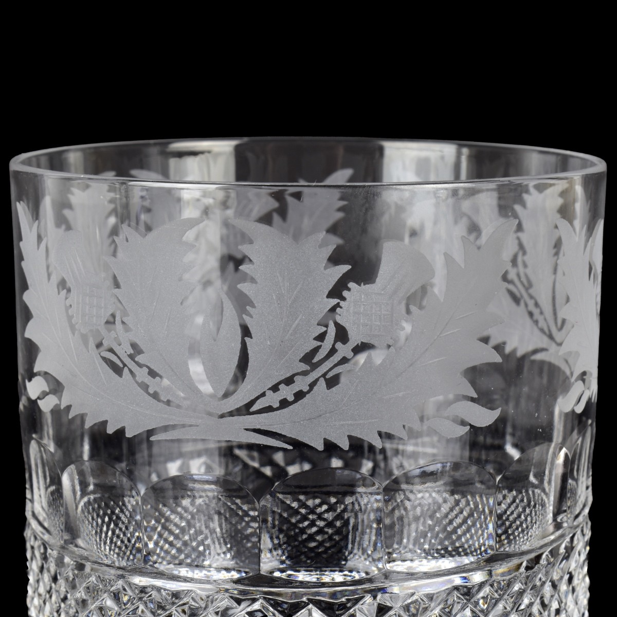 Edinburg Scotland Cut Crystal Whiskey Glasses