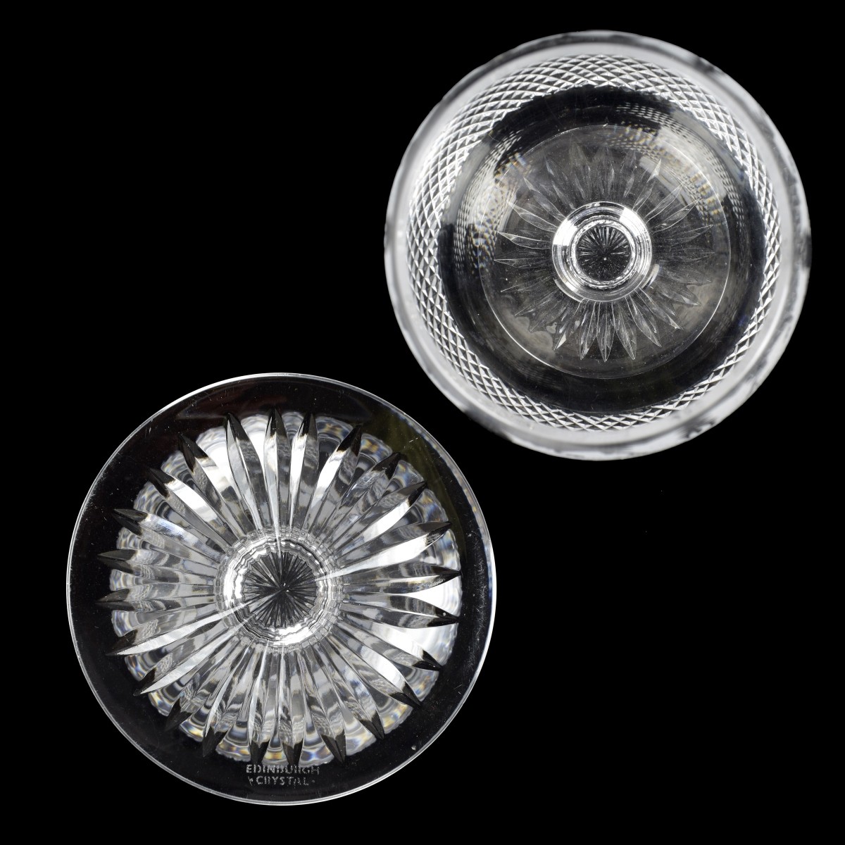 Edinburg Scotland Cut Crystal Stemware Pieces