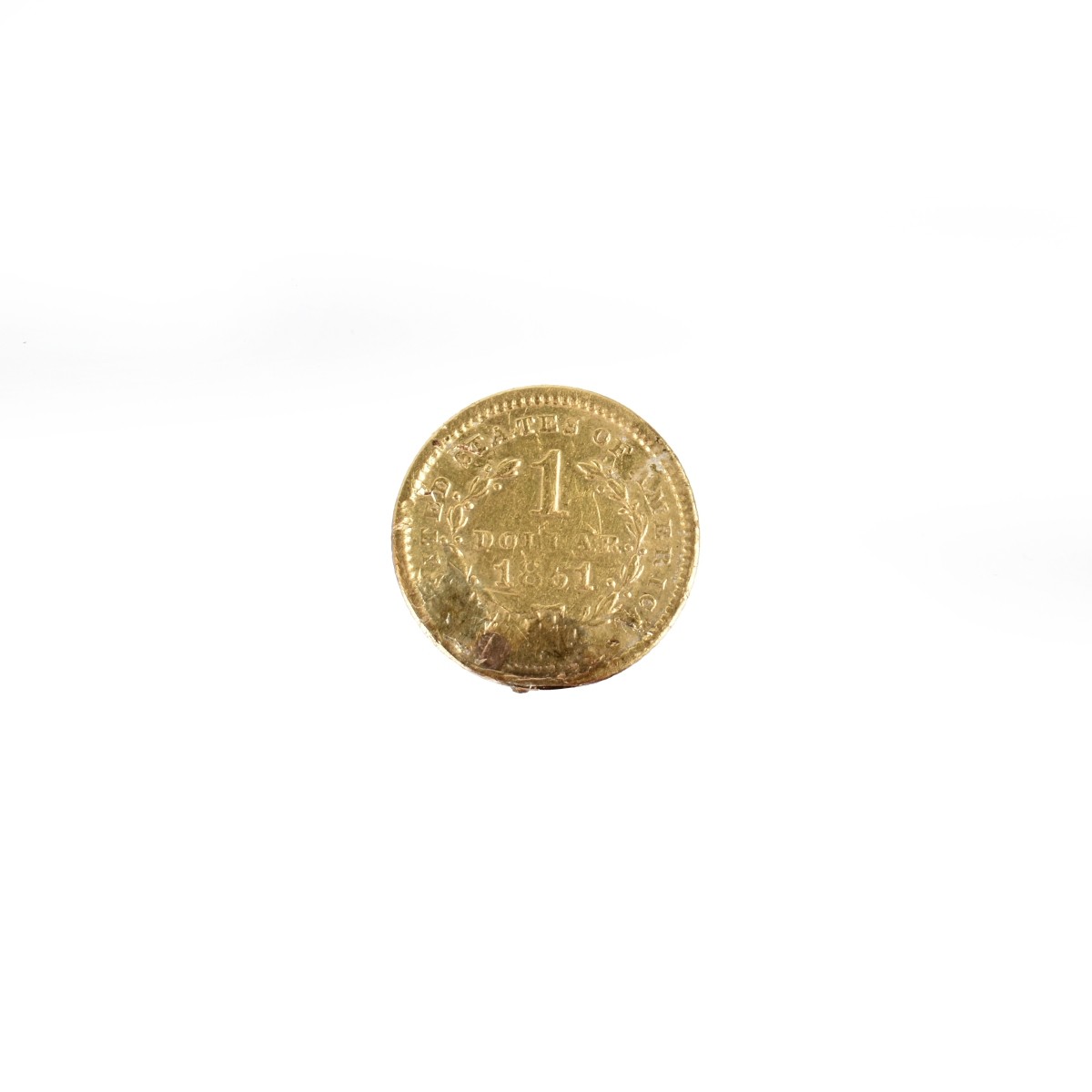 1851 US Liberty Head $1 Gold Coin