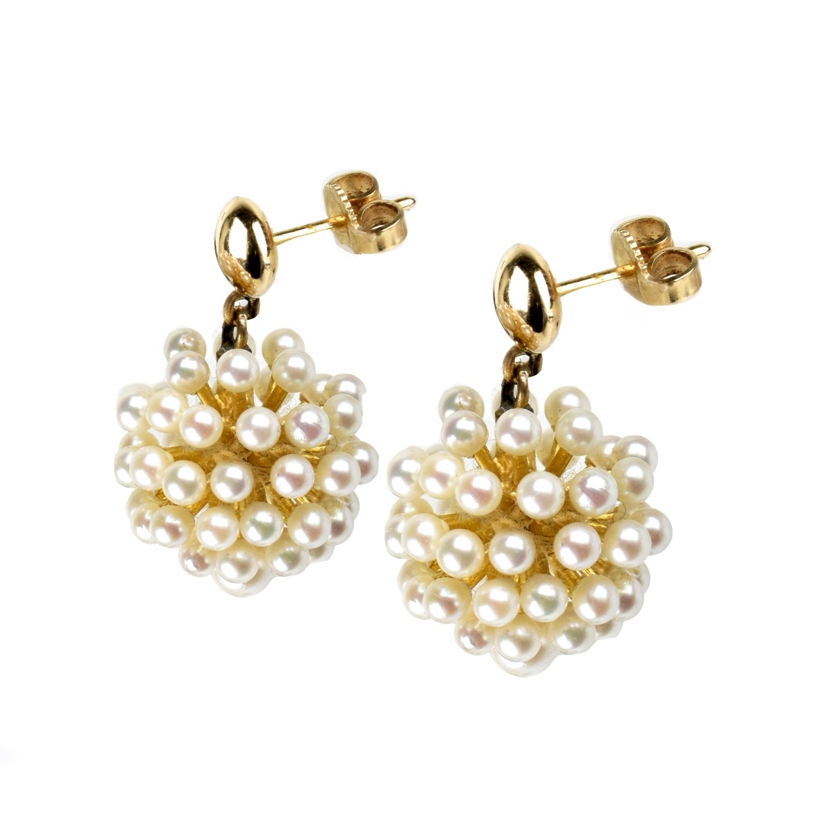 Pearl and 14K Earrings