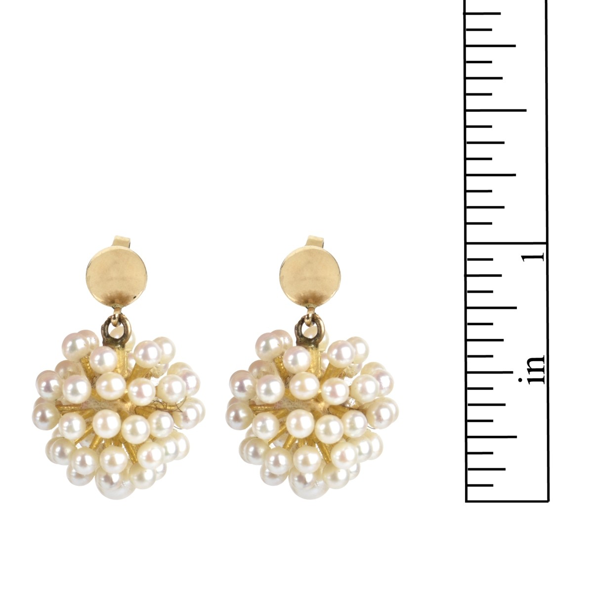 Pearl and 14K Earrings