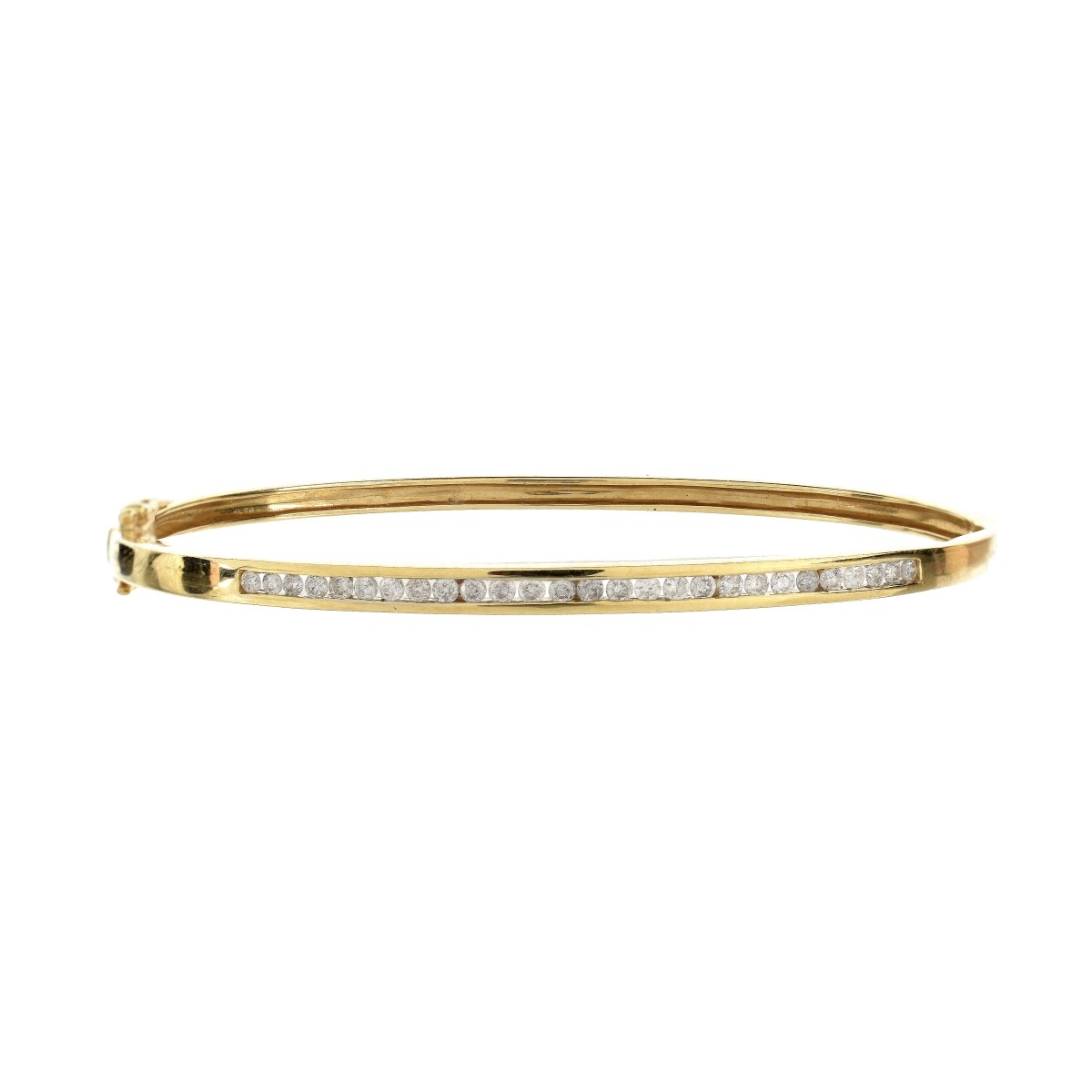 Diamond and 14K Bangle Bracelet