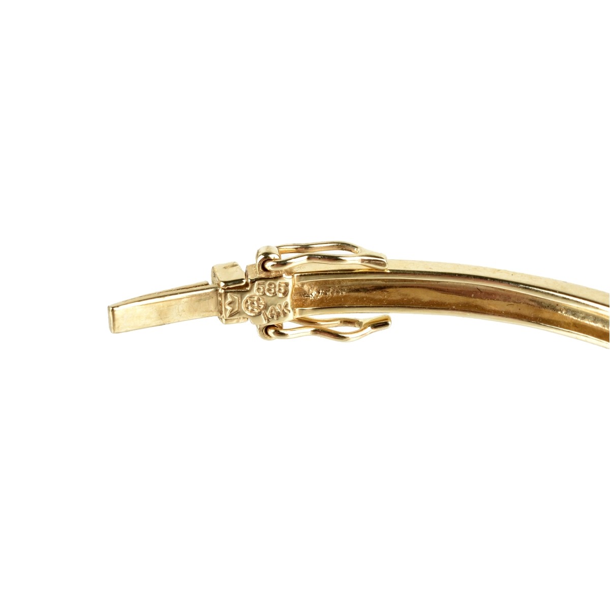 Diamond and 14K Bangle Bracelet
