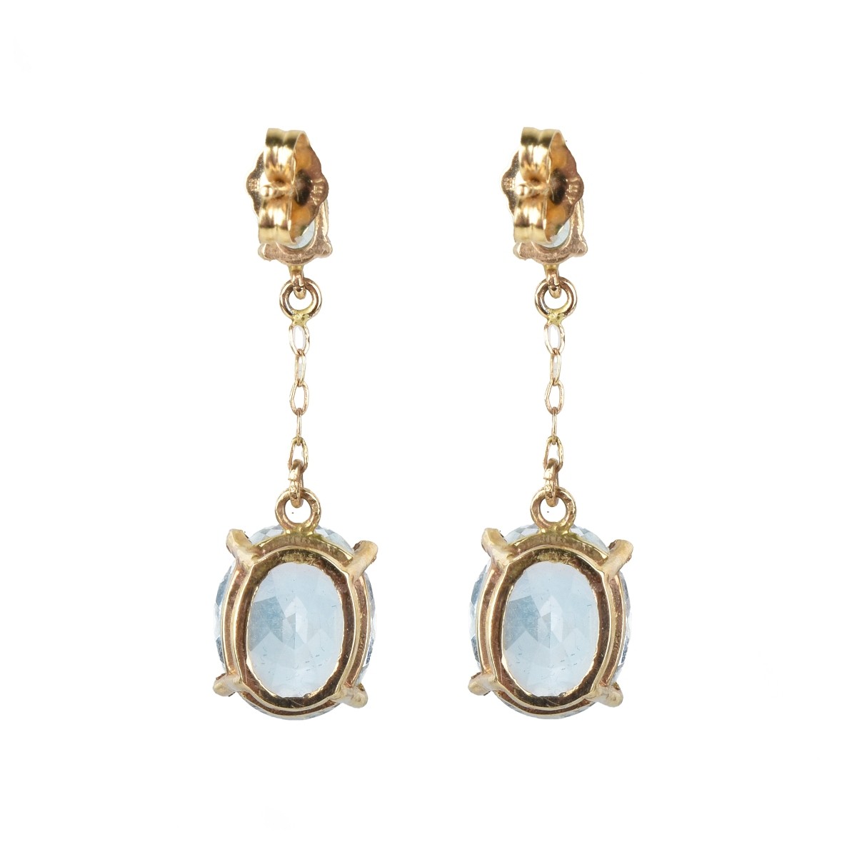 Aquamarine and 14K Earrings