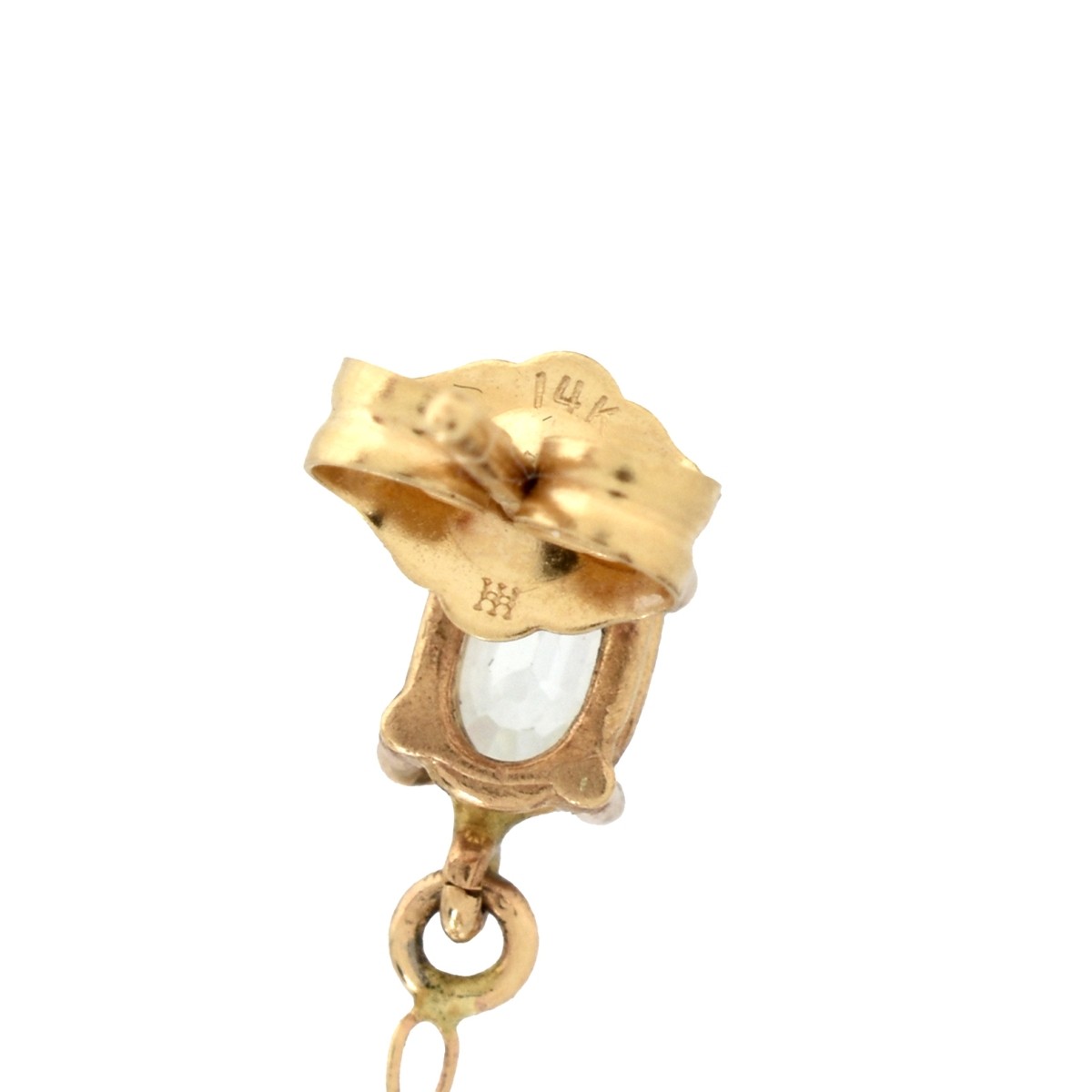 Aquamarine and 14K Earrings