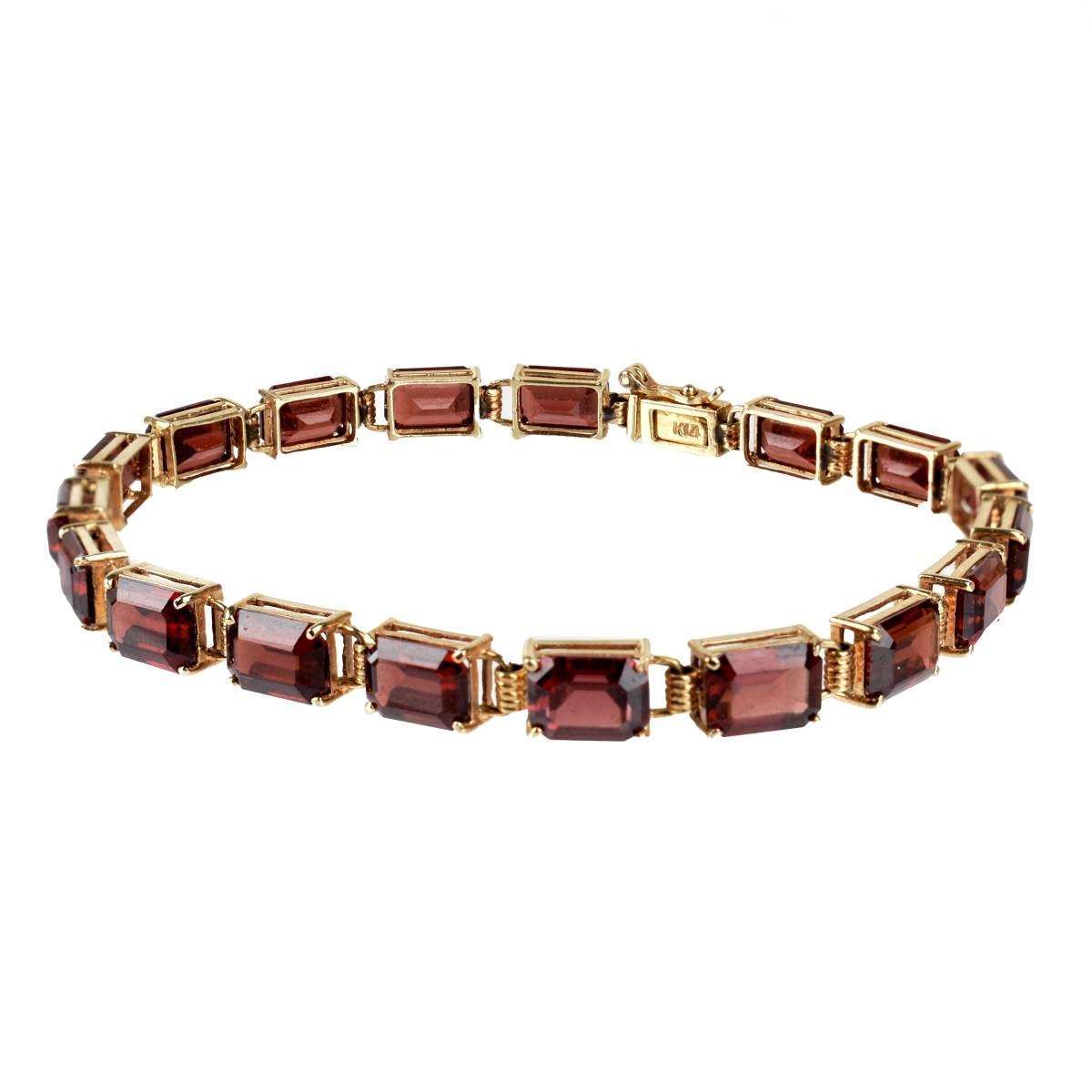 Garnet and 14K Bracelet