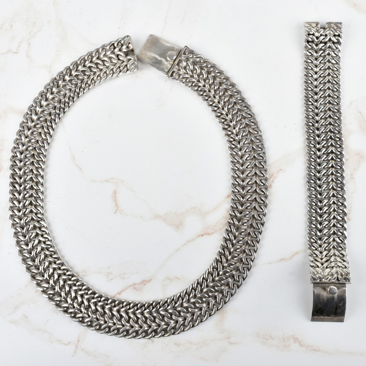 Sterling Necklace and Bracelet