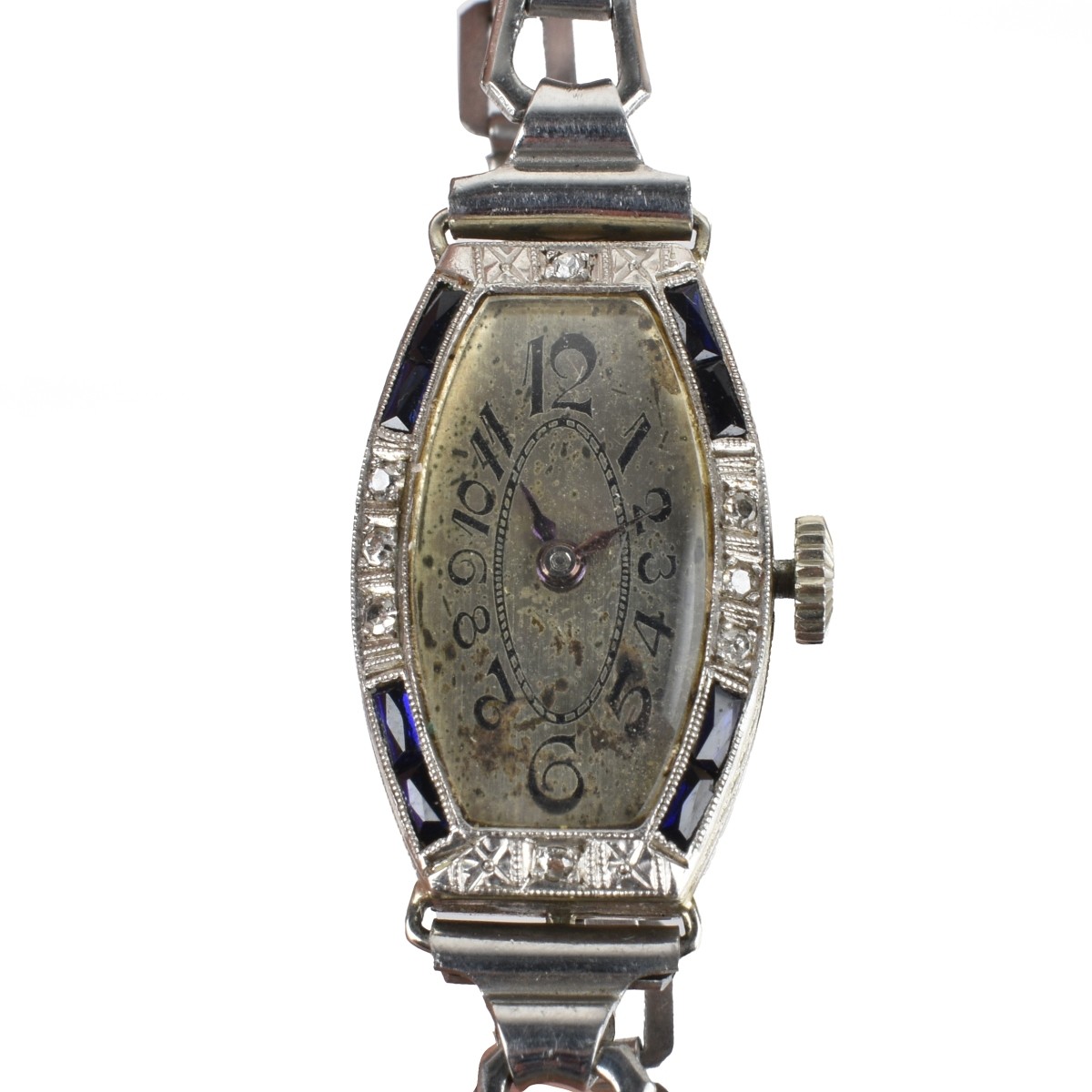 Diamond, Sapphire, Platinum and 18K Watch