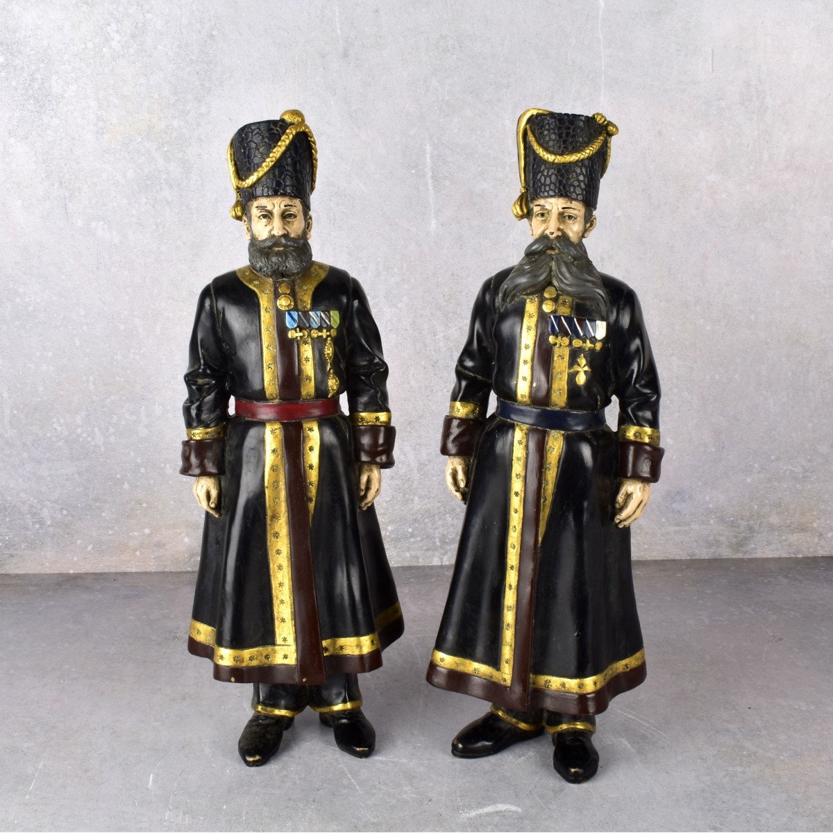 Russian Signed Cast Bronze Figures