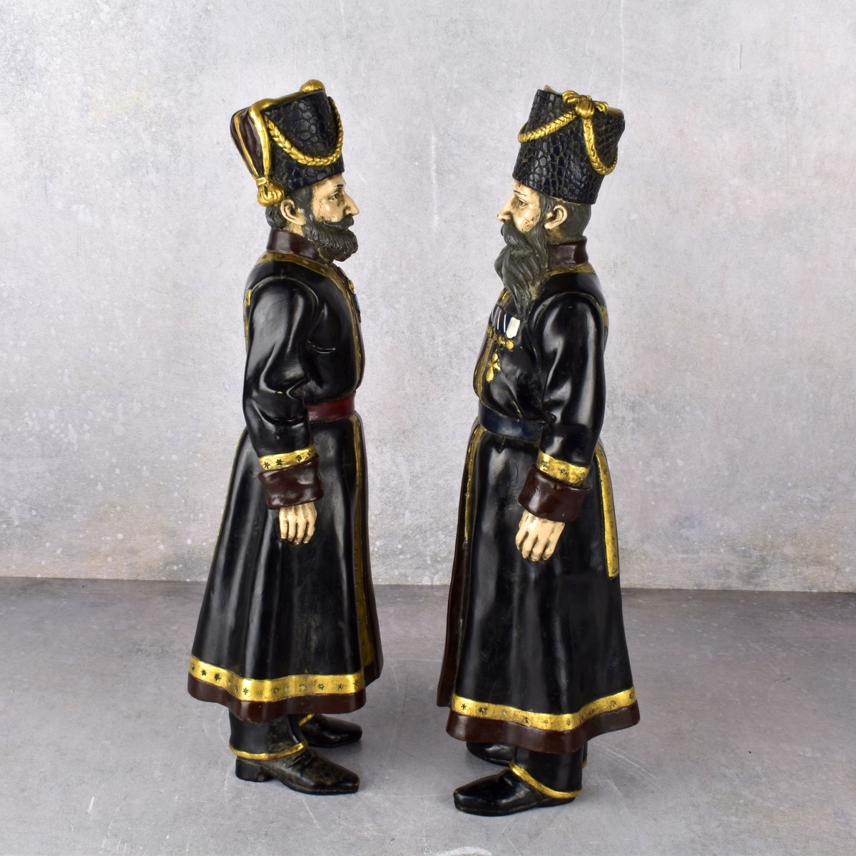 Russian Signed Cast Bronze Figures