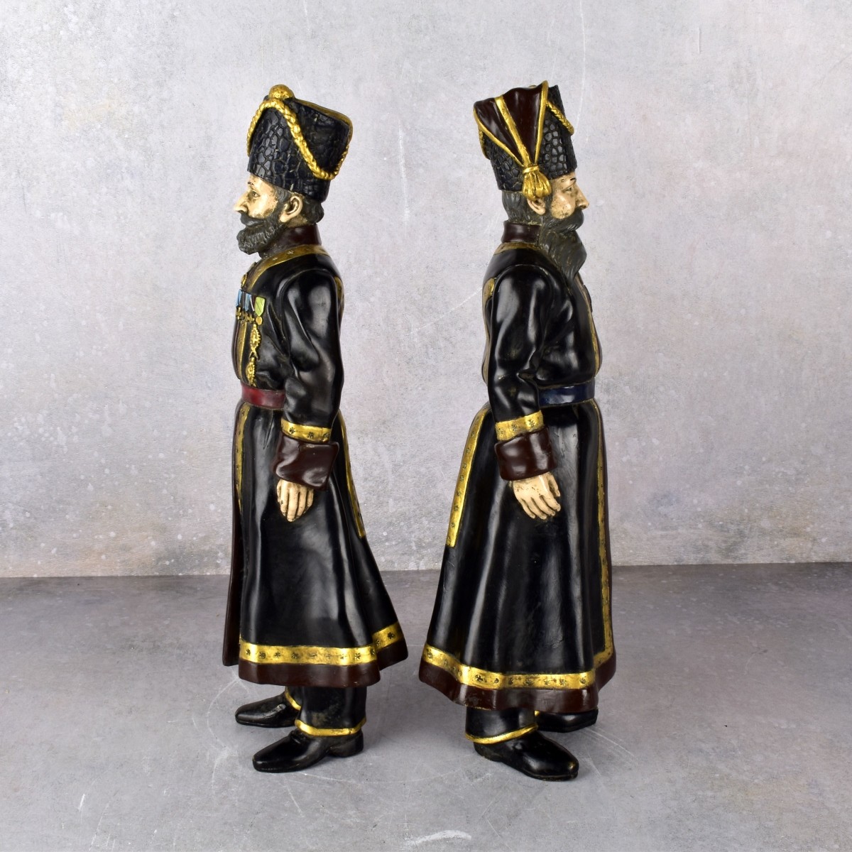Russian Signed Cast Bronze Figures