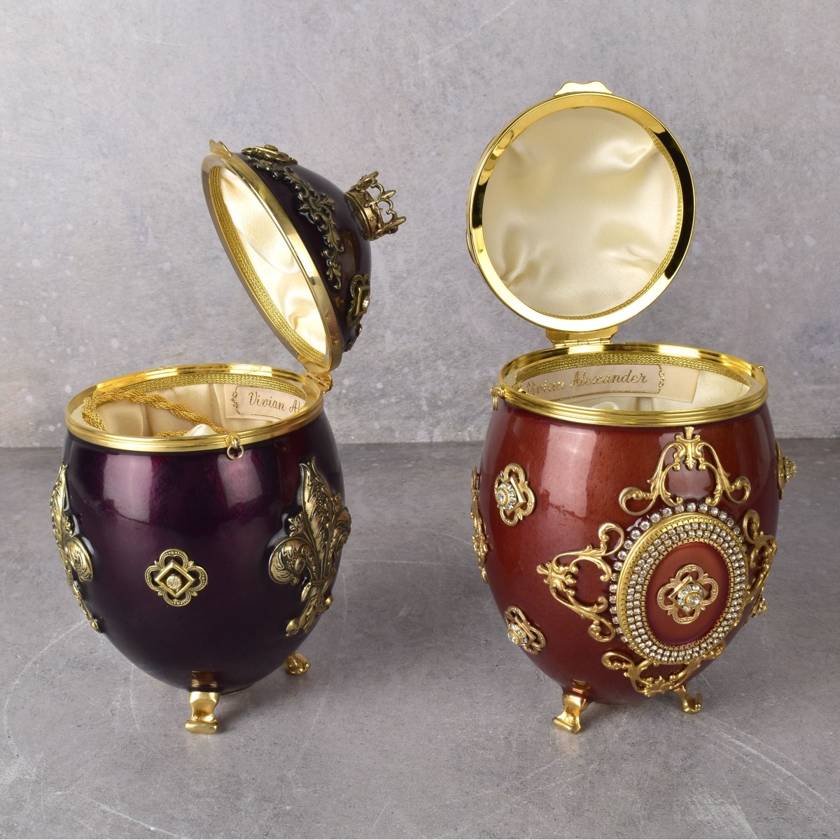 Vivian Alexander Jeweled Faberge Style Egg Purses