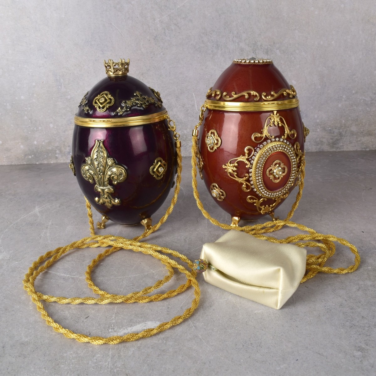 Vivian Alexander Jeweled Faberge Style Egg Purses