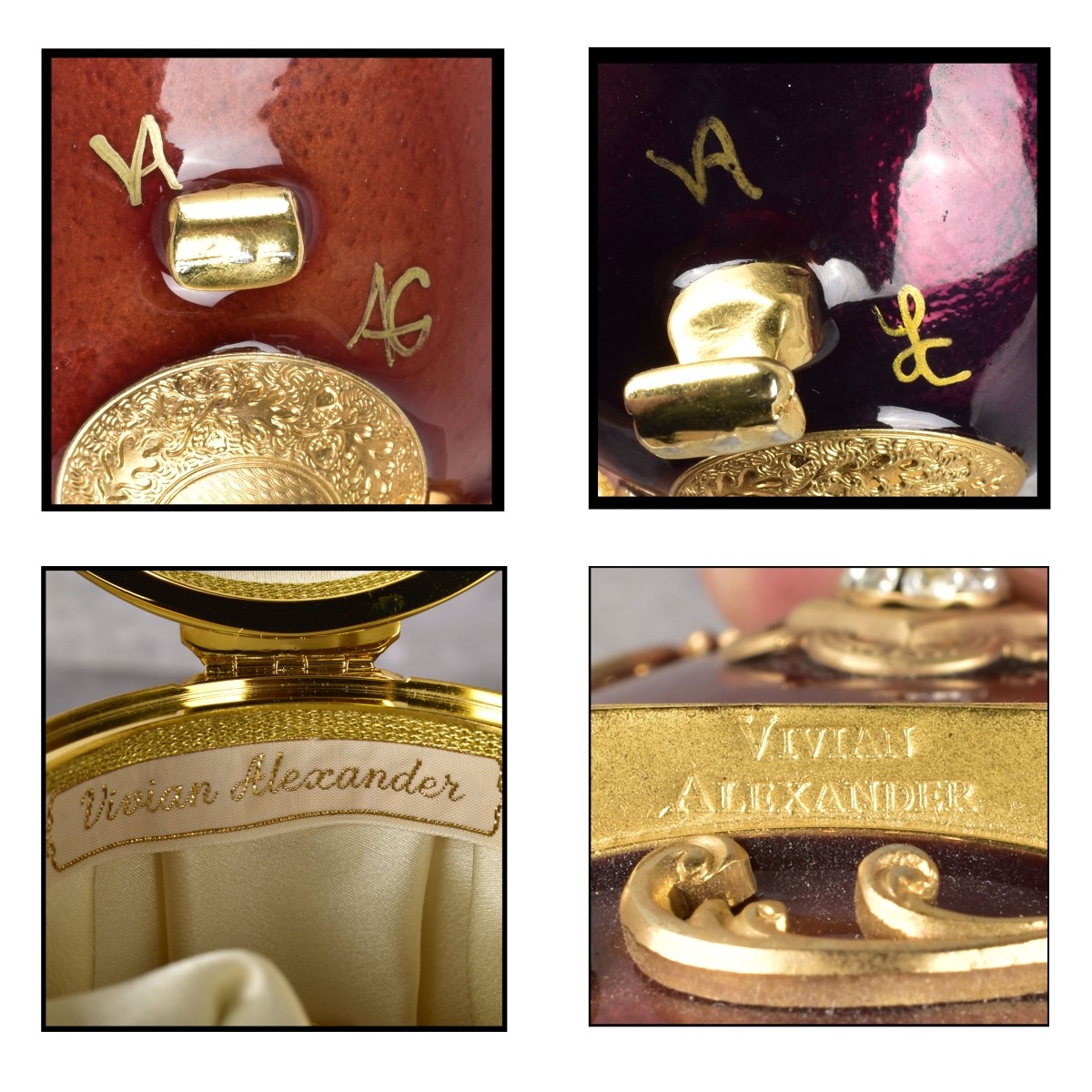 Vivian Alexander Jeweled Faberge Style Egg Purses