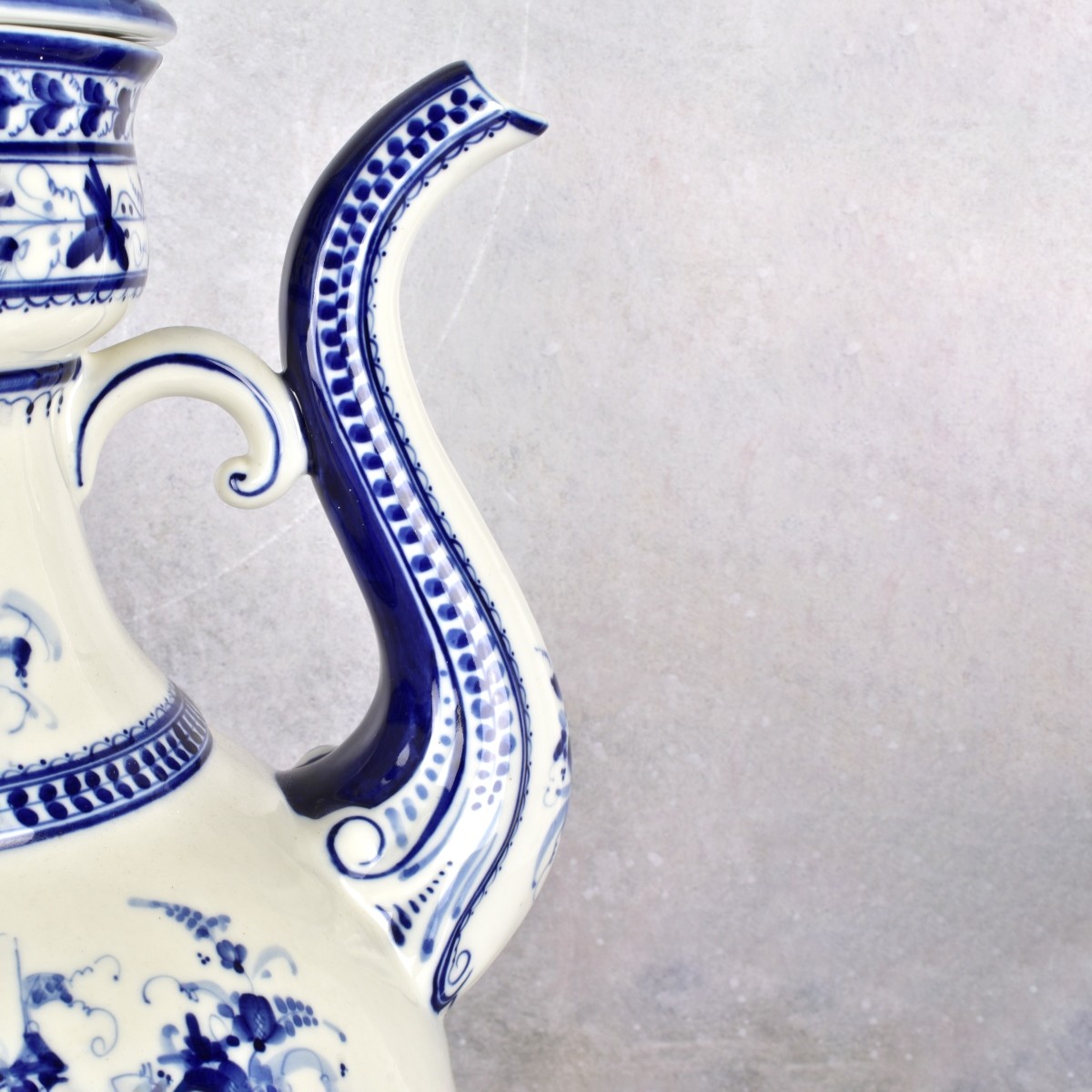 Gzhel-style Russian Ceramic Pitcher