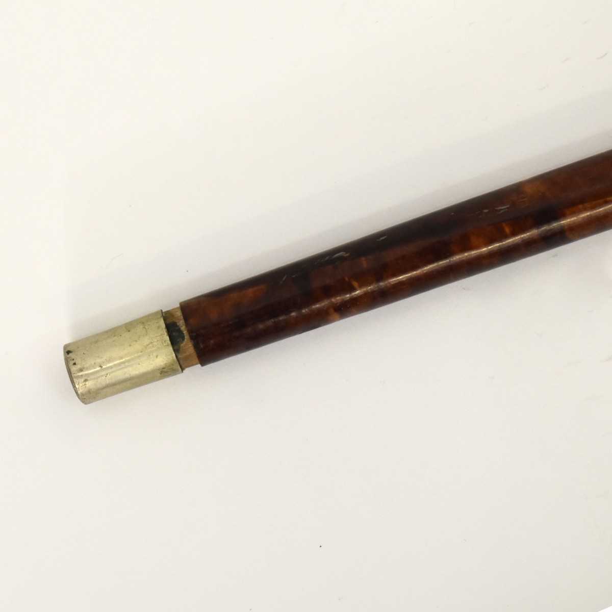 Antique Faux Tortoise Shell Walking Stick