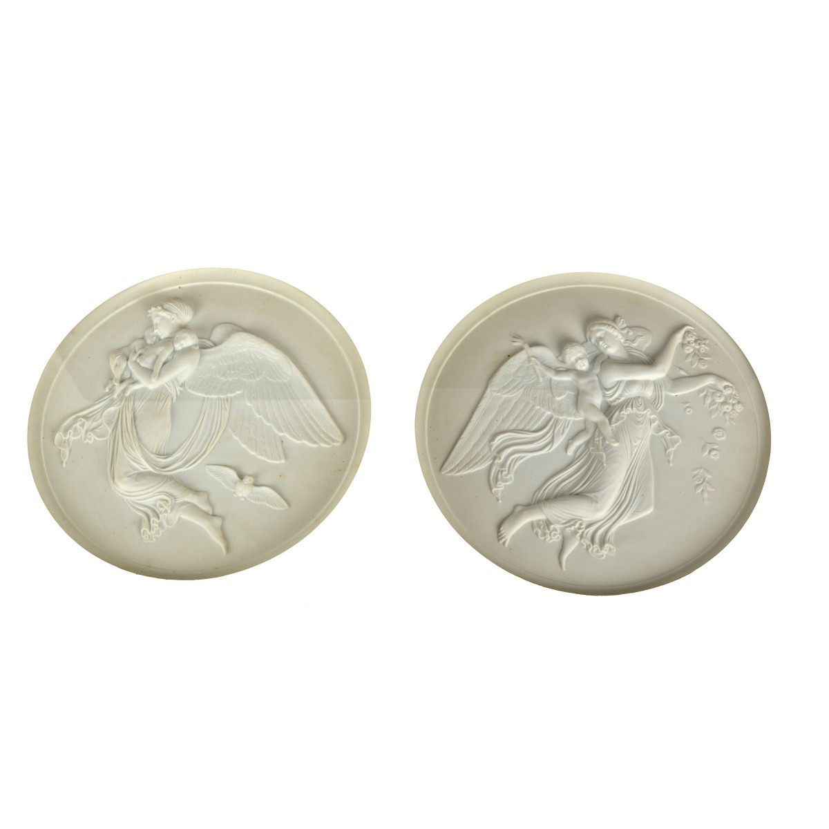 Neo-classicaRoyal Copenhagen Angels Bisque Plaques