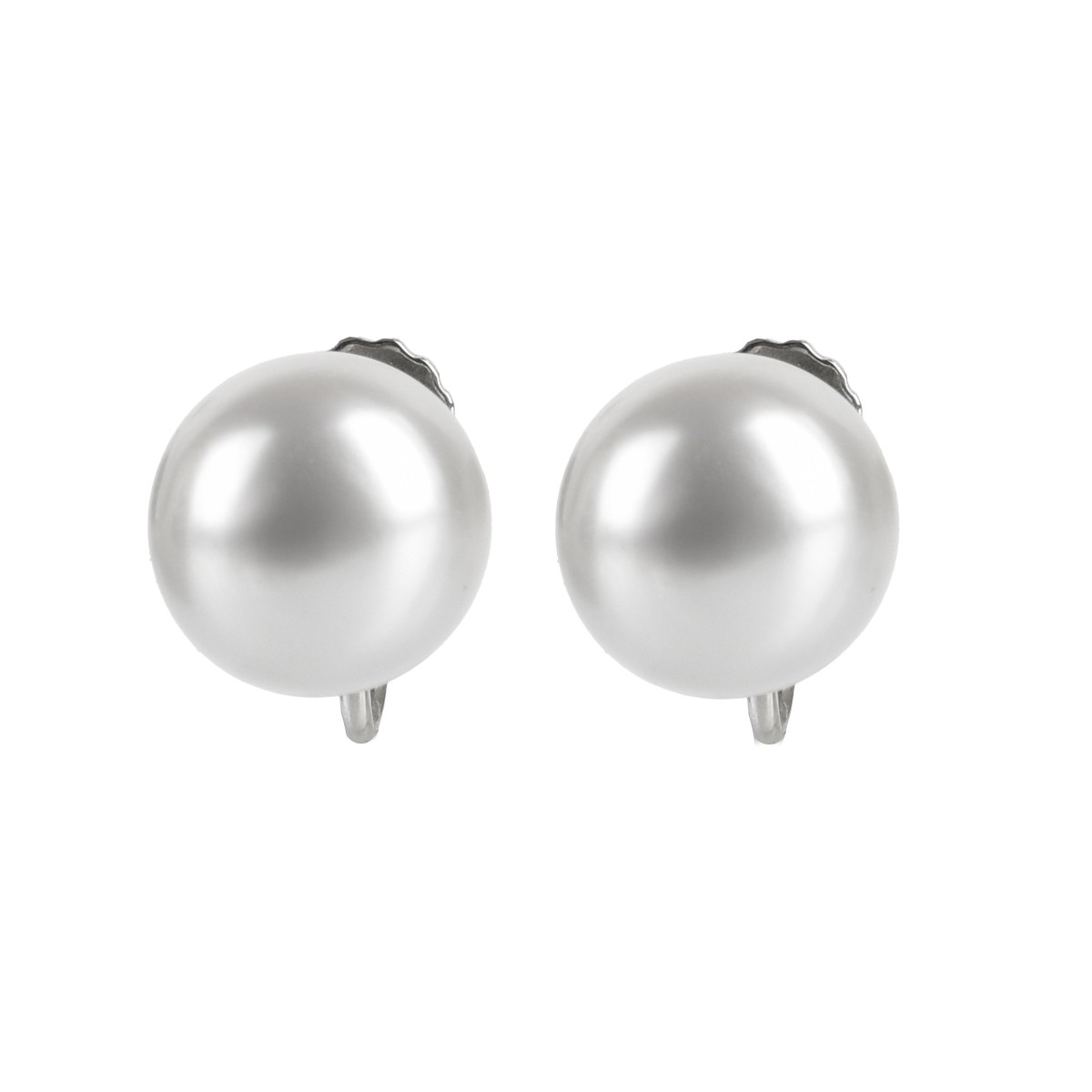 Pearl and 14K Earrings