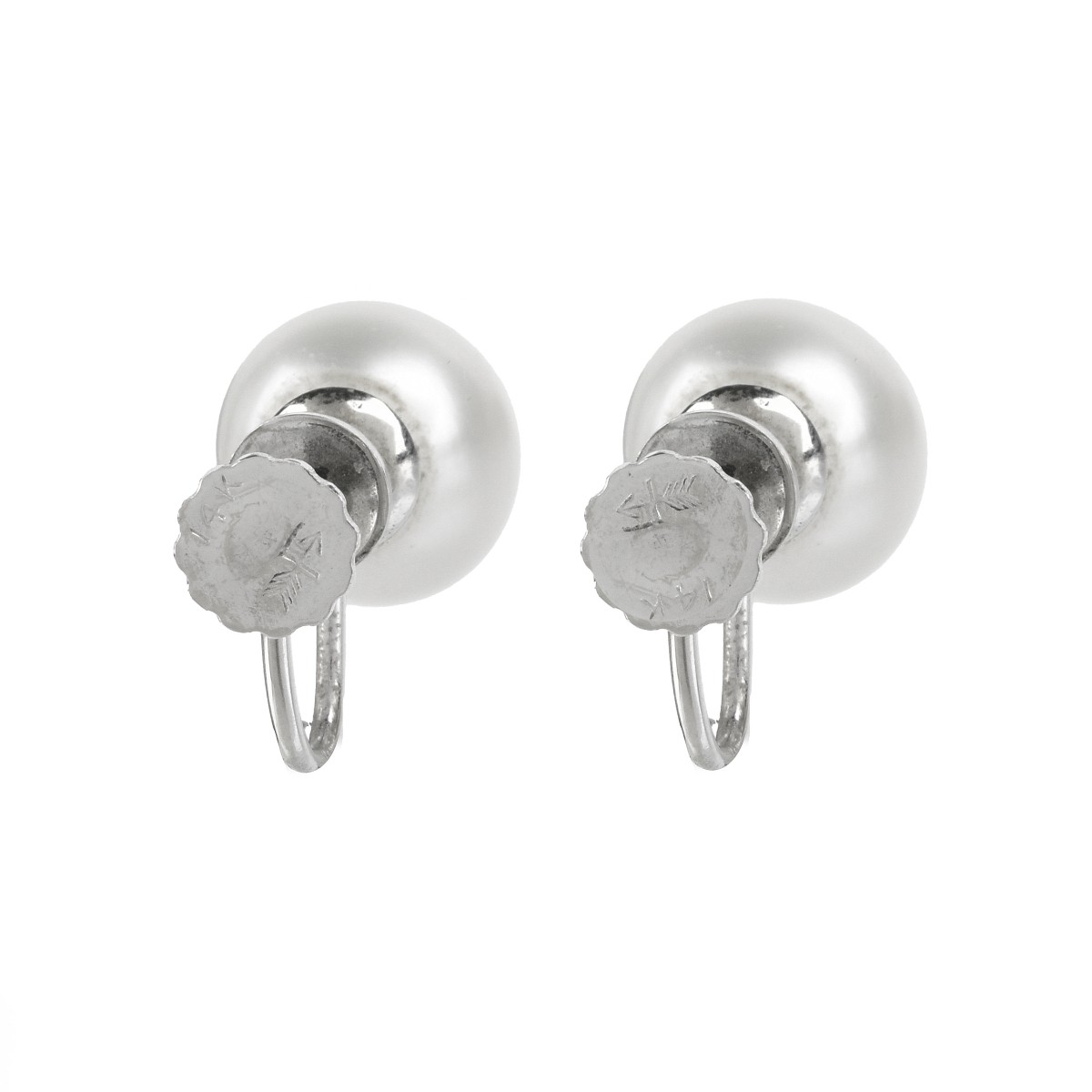 Pearl and 14K Earrings
