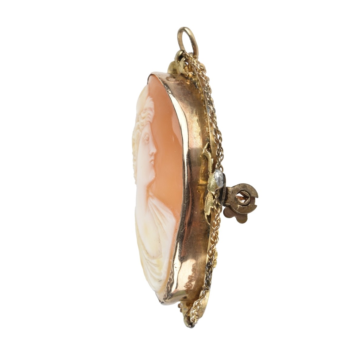 Cameo and 14K Pendant / Brooch