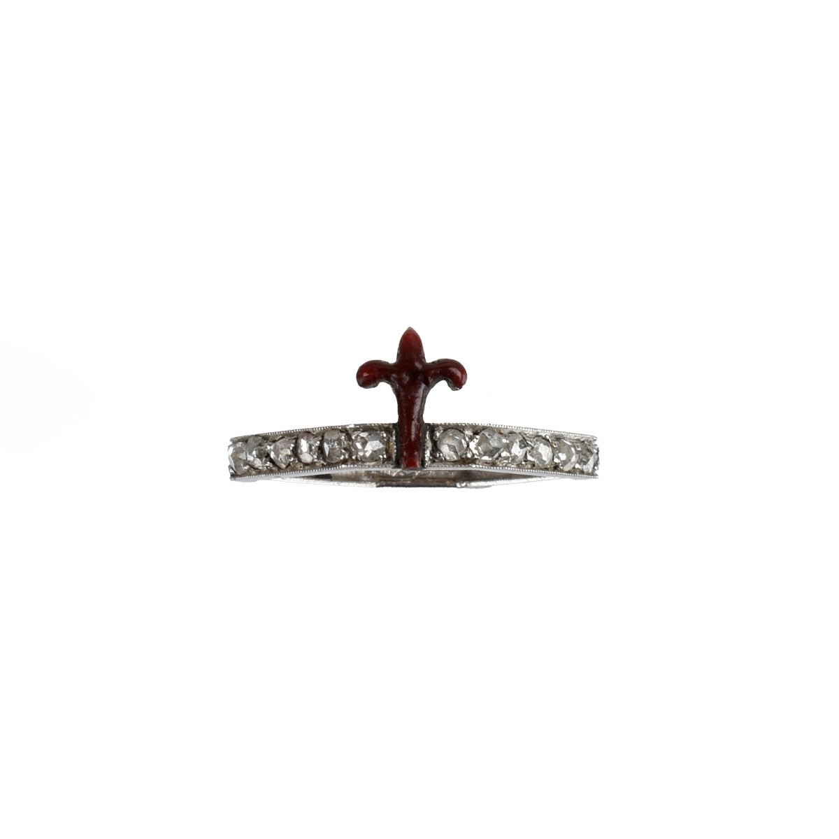 Diamond, Enamel and Platinum Band