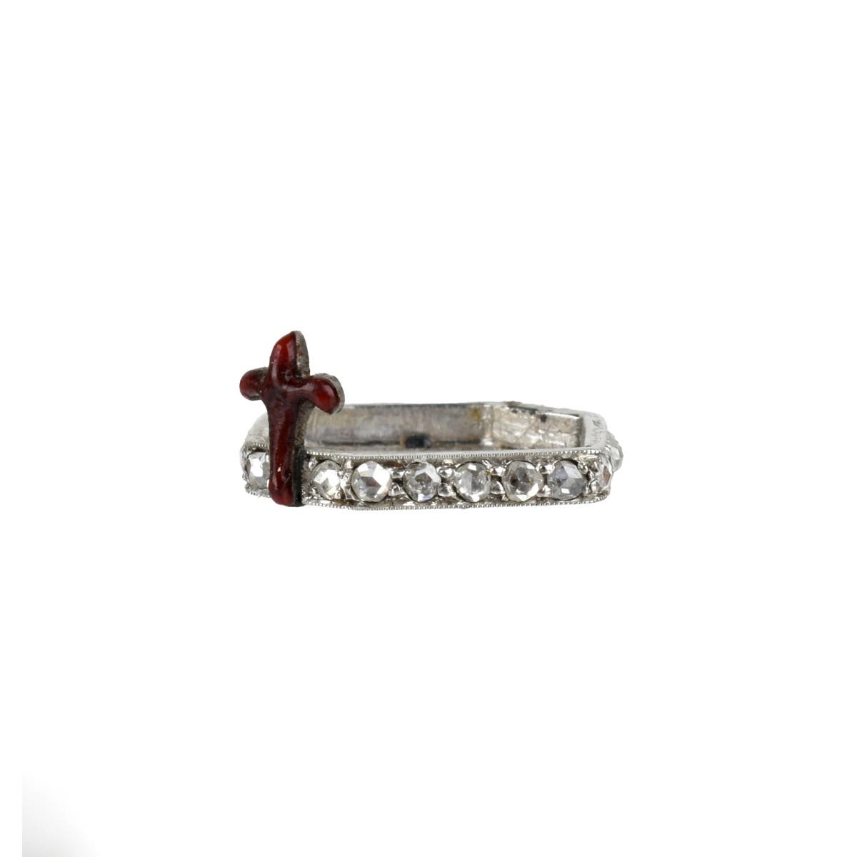 Diamond, Enamel and Platinum Band