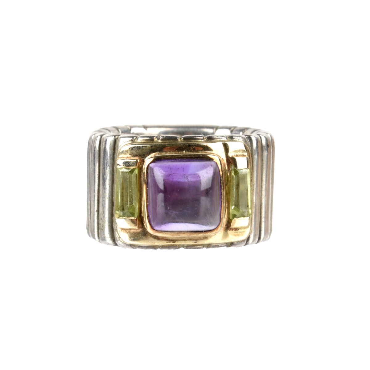 Gemstone, 14K and Sterling Ring
