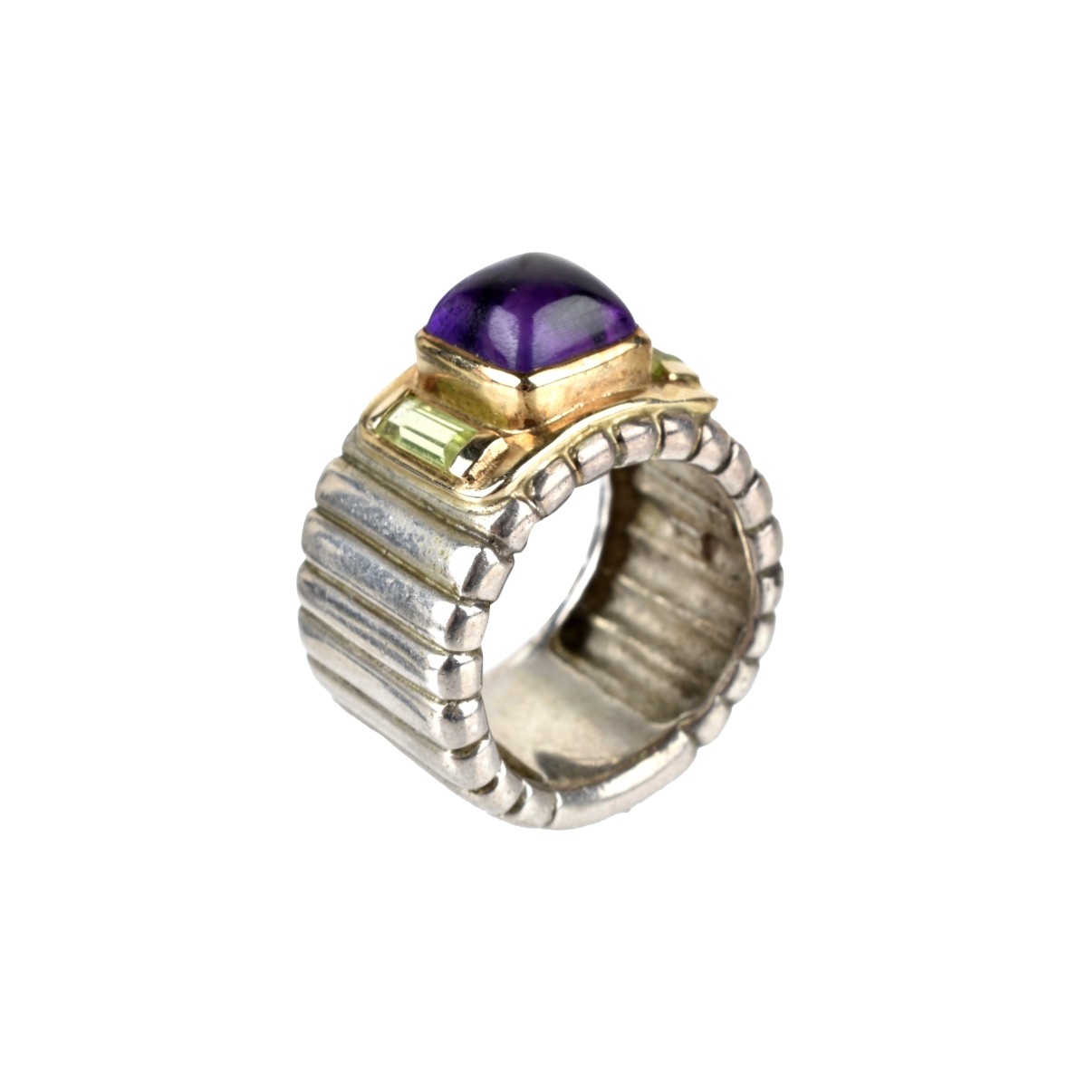 Gemstone, 14K and Sterling Ring
