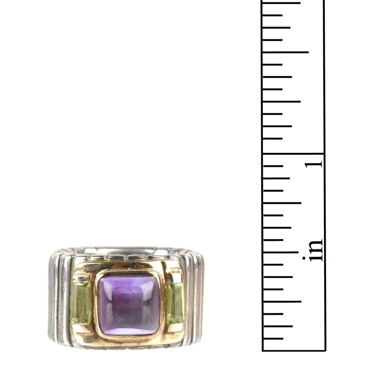 Gemstone, 14K and Sterling Ring