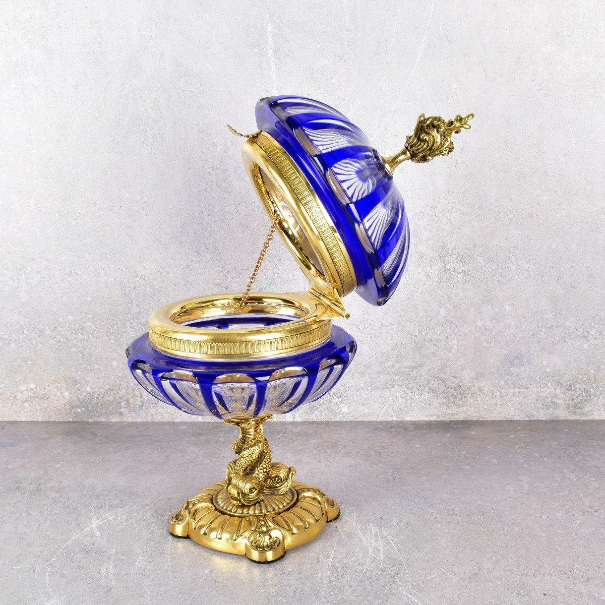 Vintage Martin Benito Crystal Ormolu Compote