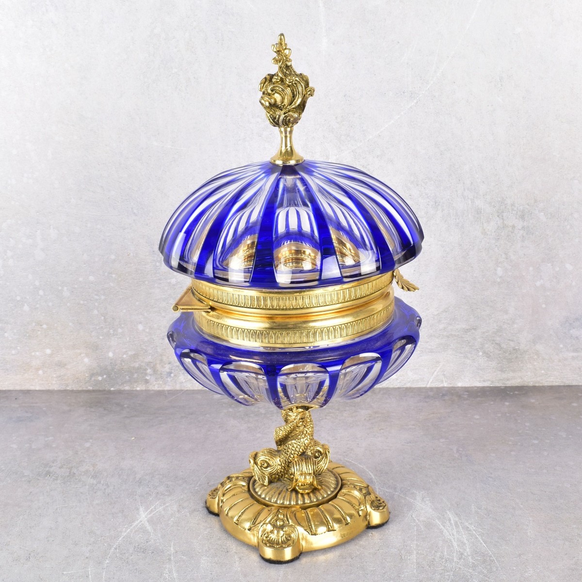 Vintage Martin Benito Crystal Ormolu Compote