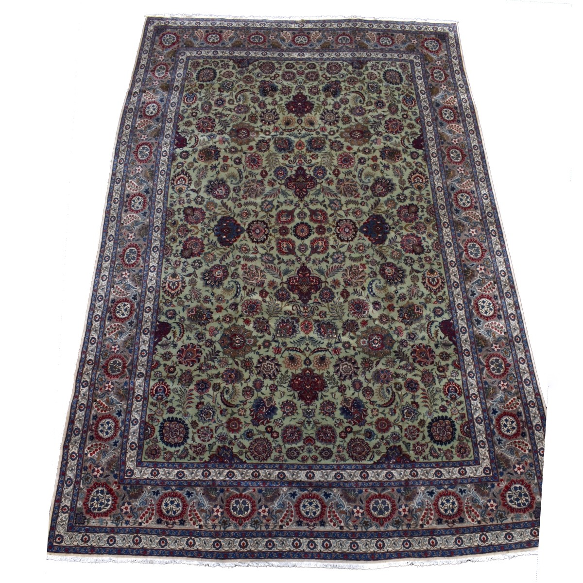 Antique Persian Kashan Carpet by Tavasoly