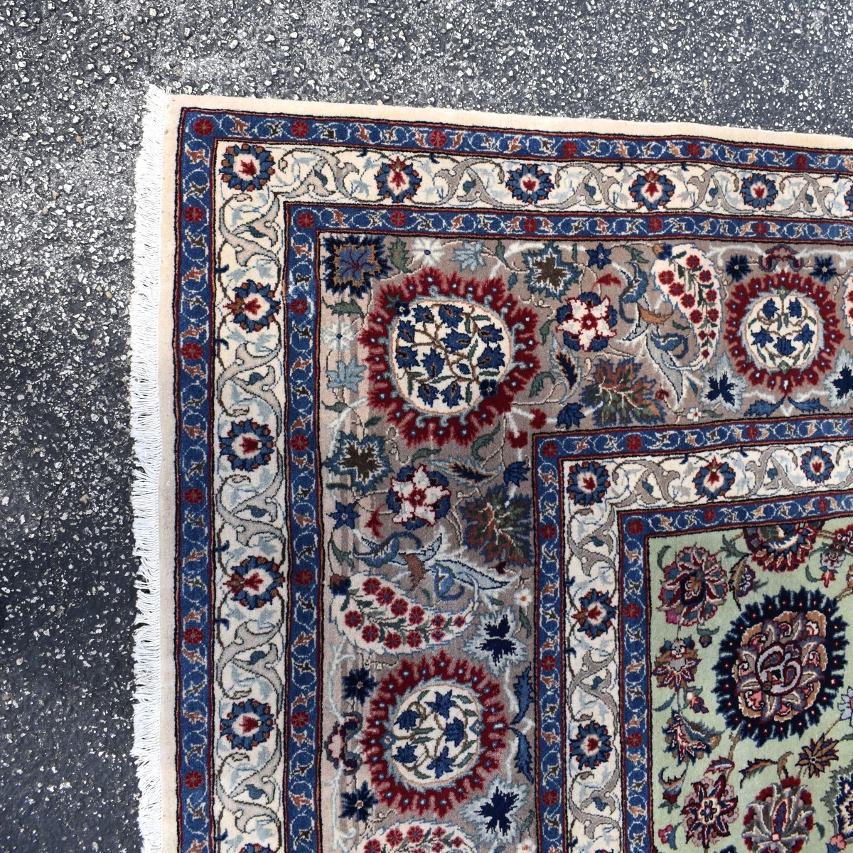 Antique Persian Kashan Carpet by Tavasoly