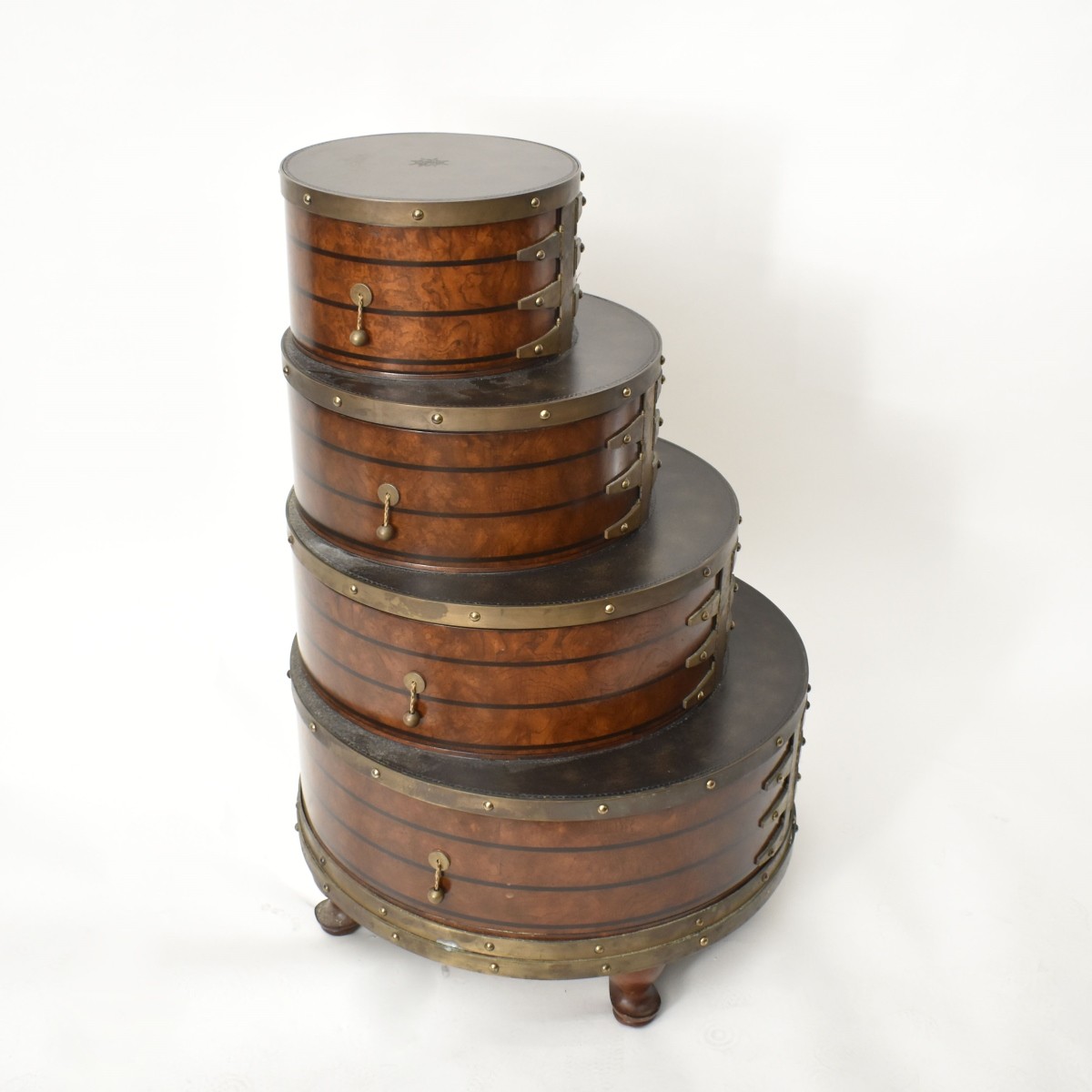 Maitland Smith Vintage Tall Wood Storage Unit