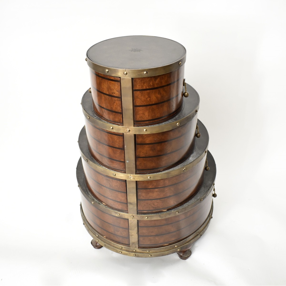 Maitland Smith Vintage Tall Wood Storage Unit