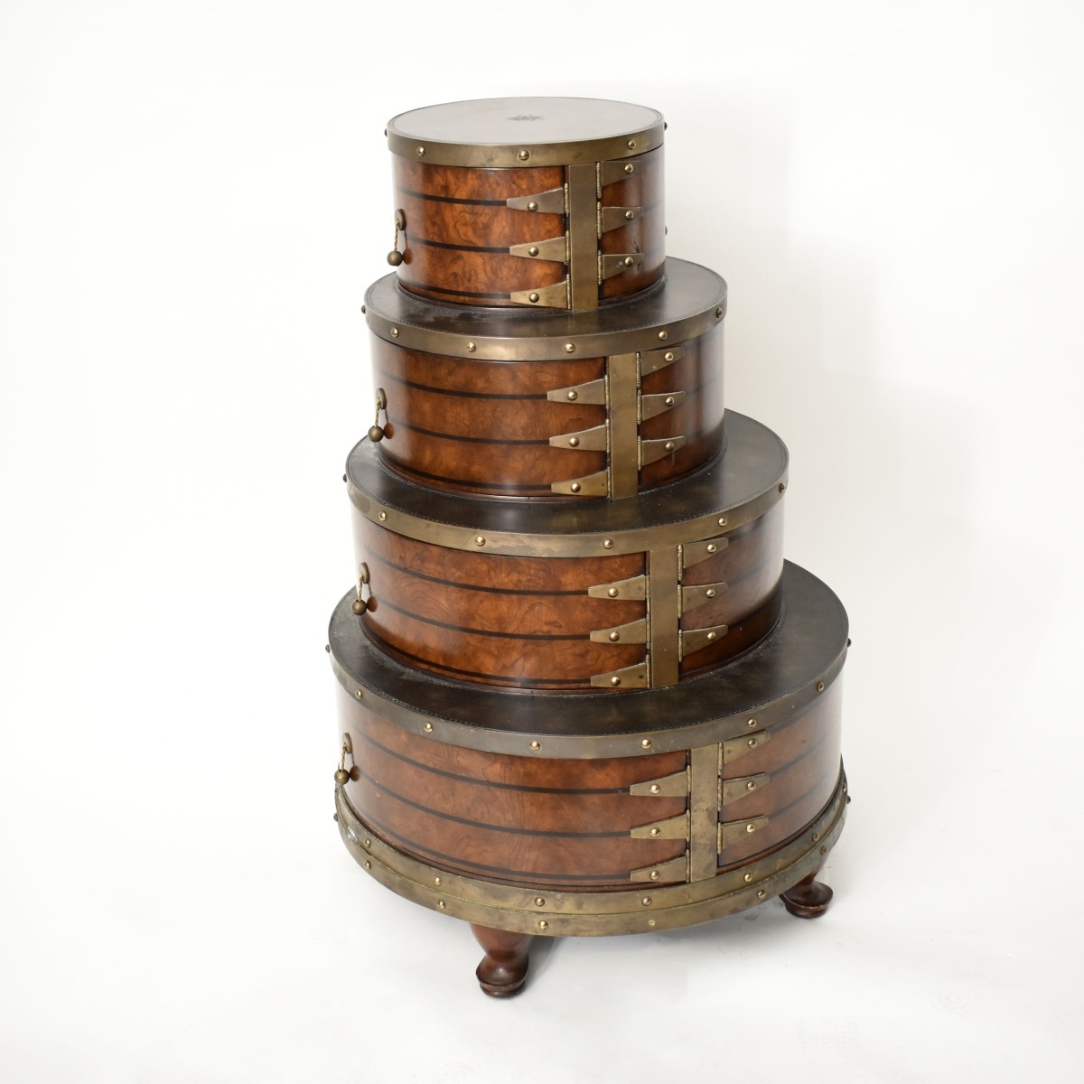 Maitland Smith Vintage Tall Wood Storage Unit