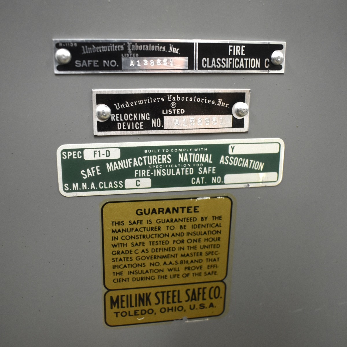 Meilink Fireproof Document Safe