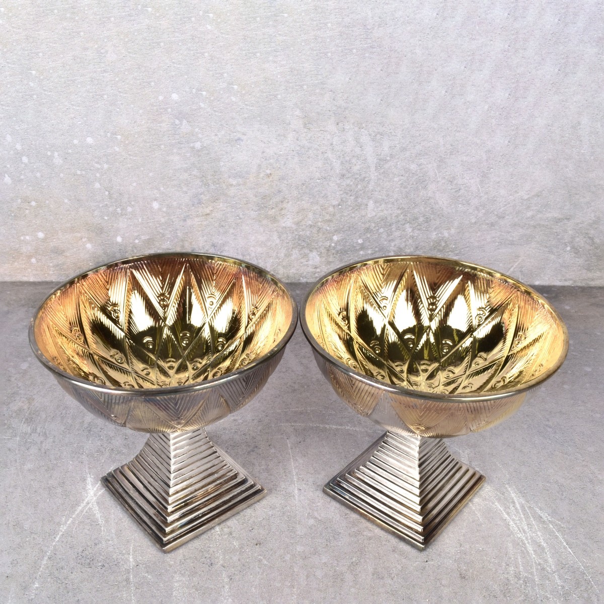 Pair of Silver Plate Compotes