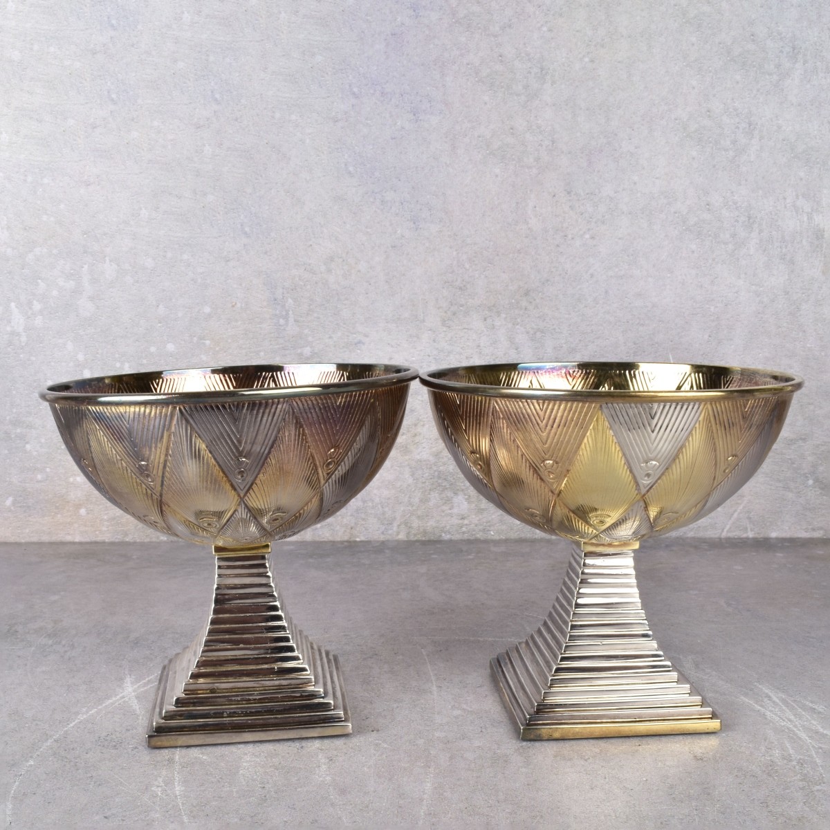 Pair of Silver Plate Compotes