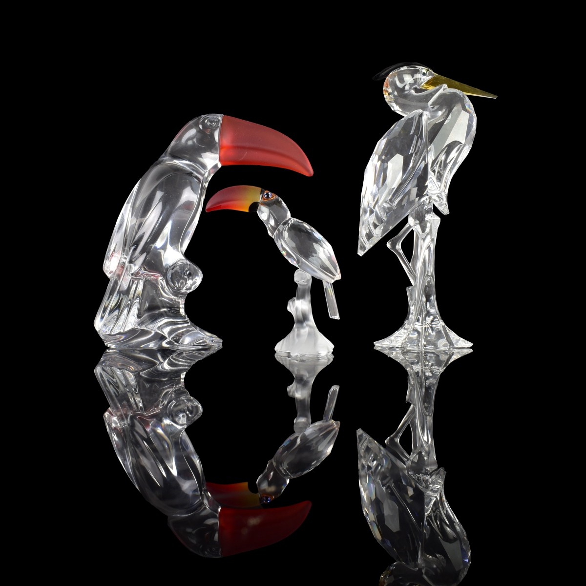 Vintage Collection of Crystal Bird Figurines