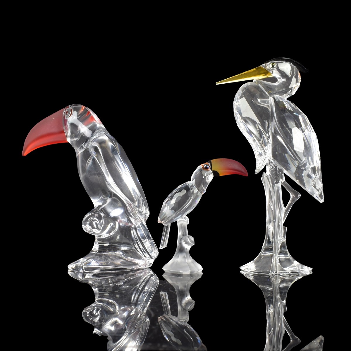 Vintage Collection of Crystal Bird Figurines