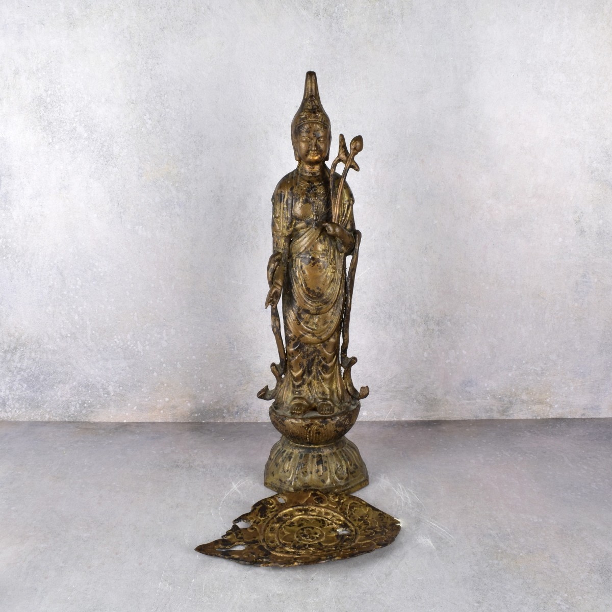 Bronze Sculpture of a Standing Guanyin