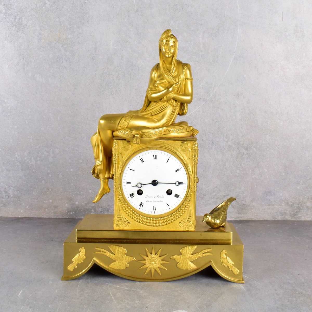 Early 19th Century Oriental Clock in Gilt Bronze