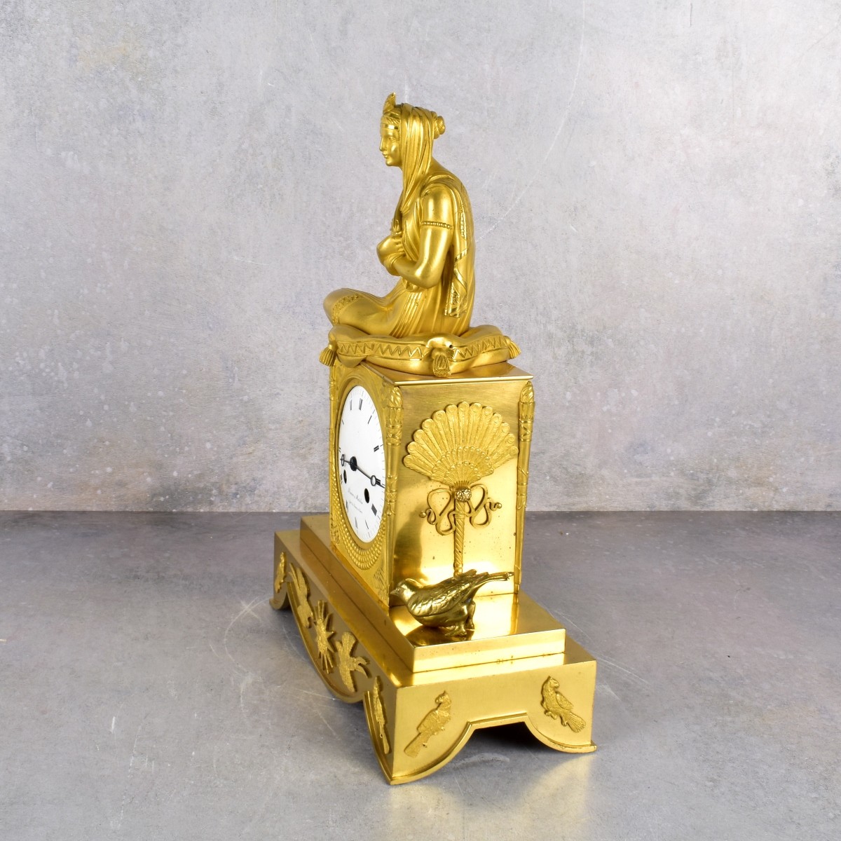 Early 19th Century Oriental Clock in Gilt Bronze