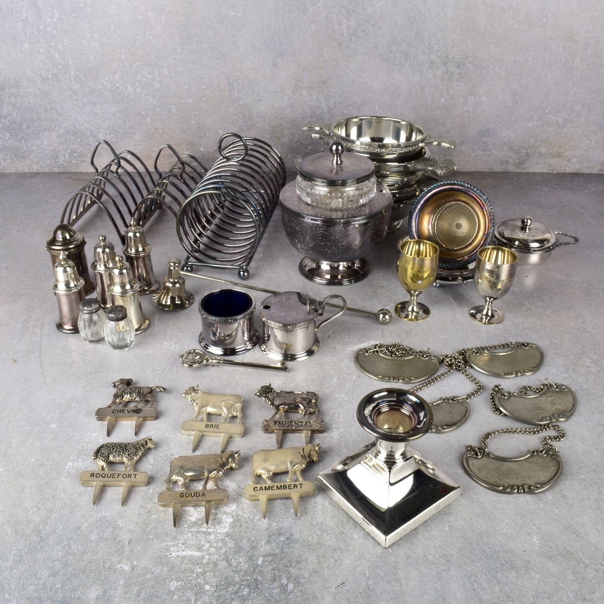 Lot of Silver Plate, Pewter Pieces