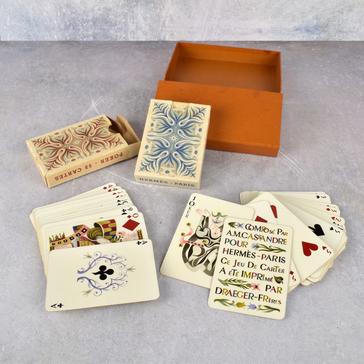 Vintage Hermes Double-Deck of Playing Cards