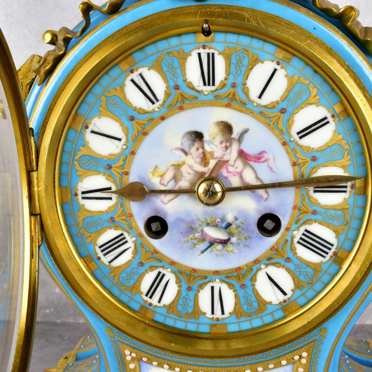 Sevres Style Louis XVI Style French Clock