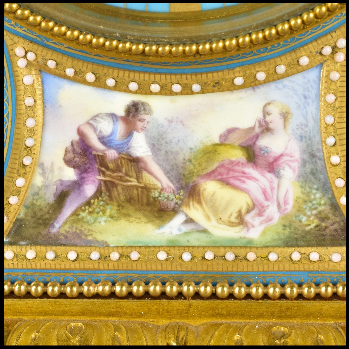 Sevres Style Louis XVI Style French Clock