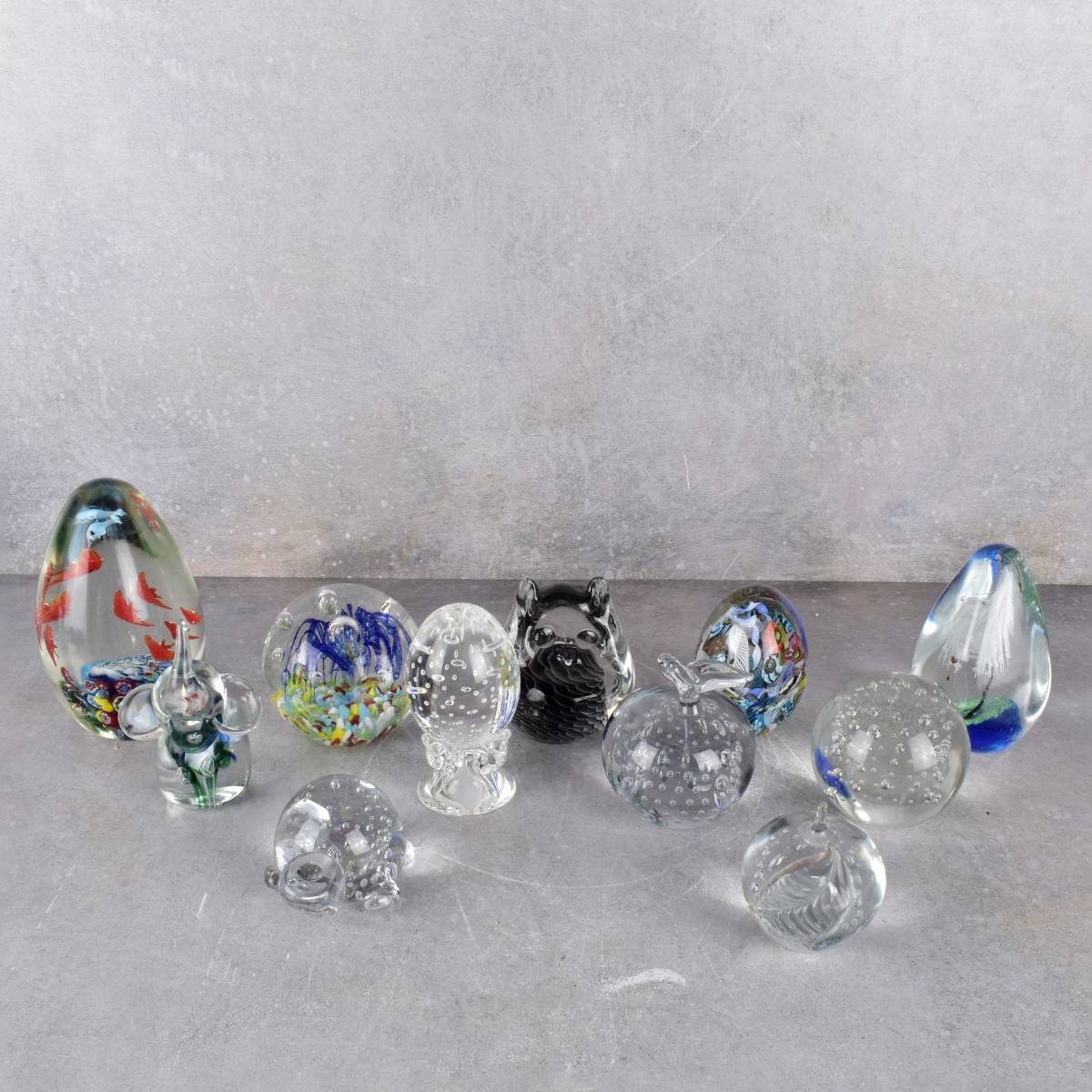 Collection of Assorted Glass Paperweights